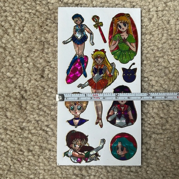 Set of Three (3) Vintage 90s Prismatic Sailor Moon Stickers - Picture 6 of 8